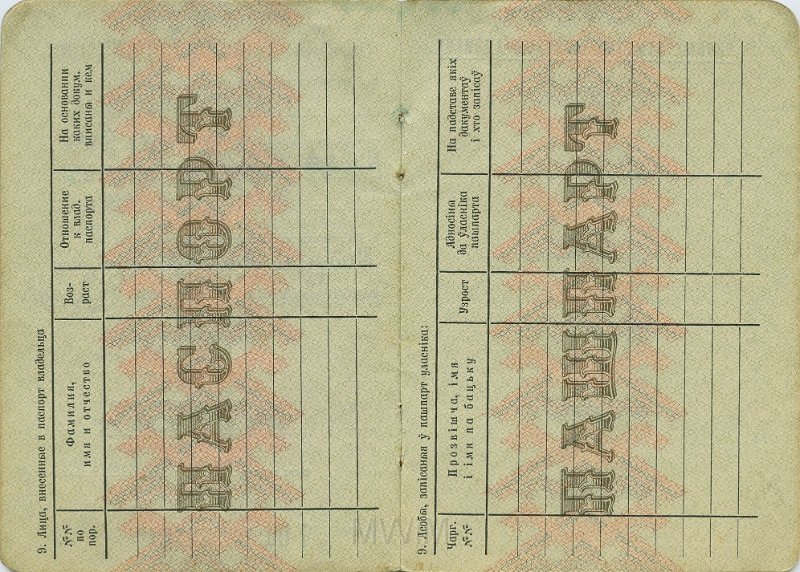 KKE 5422-4.jpg - (rosyjski) Dok. Paszport Emilii W (z domu Małyszko), 1941 r.